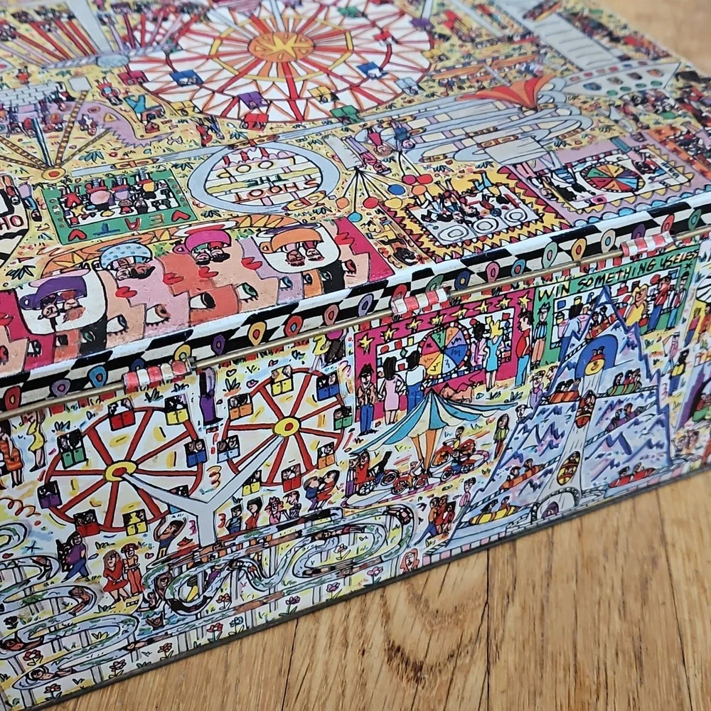 James Rizzi Pop Art Coney Island Carnival Large Hinged Tin